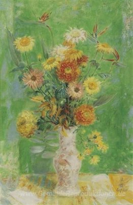 Chrysanthemen und Sonnenblumen