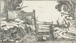 Straße neben einem Wasserfall