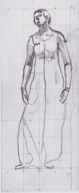 Stehende Gewandfigur