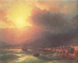 Ansicht der Yalta-in am Abend