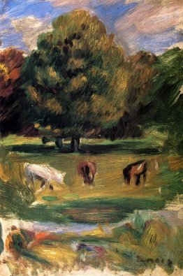 Landschaft mit Pferden