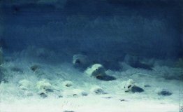 Mondlicht Nacht. Winter