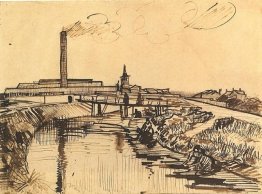 Kanal mit Brücke und Frauen Waschen
