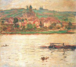 Vetheuil, Lastkahn auf der Seine