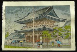 Regen in Higashi-Honganji-Tempel, Kyoto