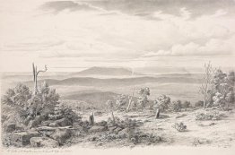 Mt Barker und die Murray Ebenen von der Spitze des Mount Lofty i