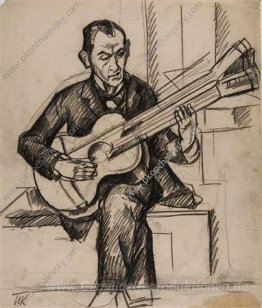 Ein Mann mit einer Gitarre