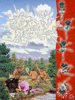 Minotaure-Ein-Hoch wie seine Antediluvian Retainer Zeuge