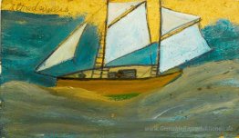 Schiff im Meer Rau