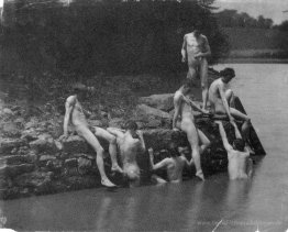 Studie für die Schwimmen-Loch