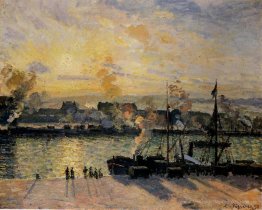 Sonnenuntergang, Der Hafen von Rouen (Dampfschiffe)