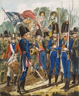 Mitglieder des Stadt Troup und andere Philadelphia Soldateska