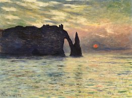 Das Manneport, Cliff von Etretat, Sonnenuntergang
