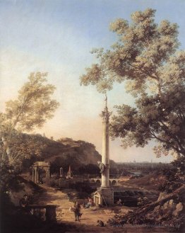 Capriccio: Fluss-Landschaft mit einer Spalte