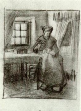 Innenraum mit Peasant Woman Sewing