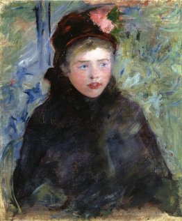 Susan in einem Toque mit Zwei Rosen Getrimmt