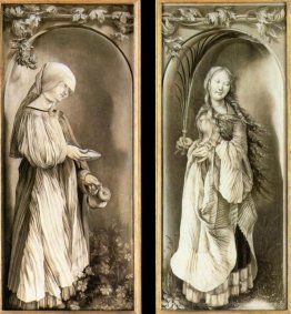 St. Elizabeth und eine Sankt Frau mit der Palme