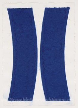 Farbiges Papier Bild V (blaue Kurven) aus farbigem Papier Images