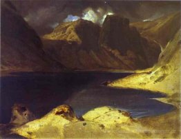 Ein See-Szene Effekt von einem Sturm