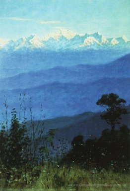 Himalayas in den Abend
