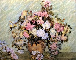 Stillleben-Vase mit Rosen