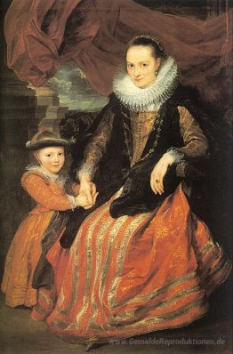 Porträt von Susanna Fourment und ihre Tochter