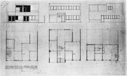 Entwurf für ein Haus und Atelier für Bertalan Por Erhebungen und
