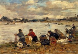 Wäscherinnen am Ufer des Touques