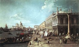 Der Molo mit der Bibliothek und der Eingang zum Canal Grande