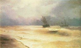 Surf in der Nähe von Küste der Krim