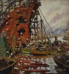 Schiff unter Reparatur