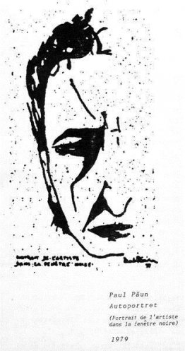 Portret der Künstler im Schwarz Fenster