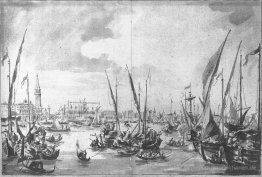 Der Molo und der Riva degli Schiavoni vom Bacino di San Marco
