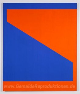 Blau mit orange