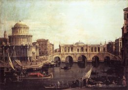 Capriccio: Der großartige Kanal, mit einem imaginären Rialto-Brü