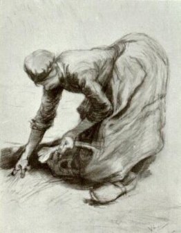 Ländliche Frau, Bücken