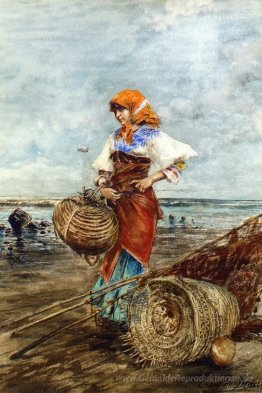 Sammeln von Herzmuscheln an der Küste