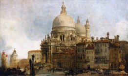 Blick auf die Kirche Santa Maria della Salute, am Canale Grande,