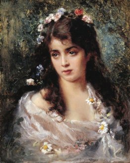 Mädchen gekleidet als Flora