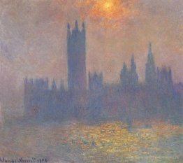 Häuser des Parlaments, Einfluss von Sonnenlicht in den Nebel