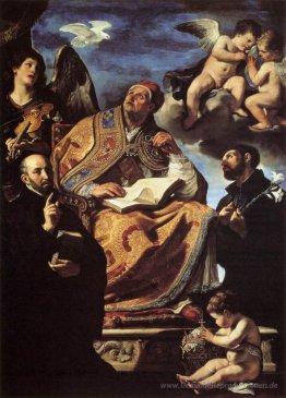 Gregor der Große mit Sts Ignatius und Franz Xaver
