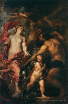 Venus bittet Vulcan für die Rüstung des Aeneas