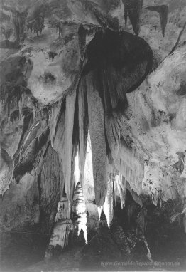 Onyx Vorhänge in der Papoose Zimmer, Carlsbad Caverns
