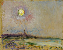 Landschaft mit Vollmond