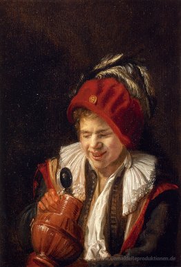 Eine Jugend mit einem Krug