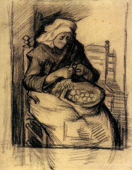Frauen-Schalen-Kartoffeln