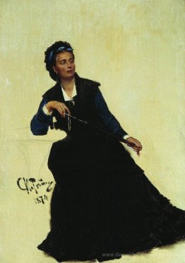 Frau, die mit Regenschirm