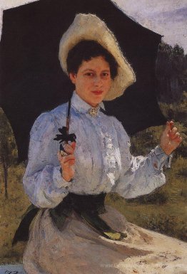 Portrait of Nadezhda Repina, Tochter des Künstlers