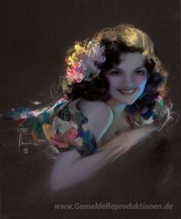 Pin-up mit Blumen