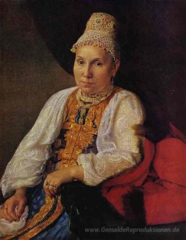 Portrait des Händlers Ehefrau Obraztsova